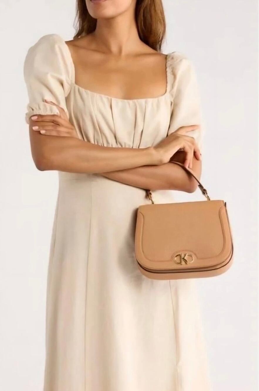 kate spade- Kayla- Peb Leather- Top Handle crossbody Classic Saddle- NWT